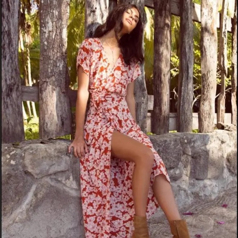 Rare silk Acacia Nahiku floral dress